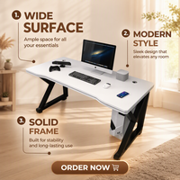 Bureau pliable simple et élégant pour le travail et les jeux, réglable et extensible pour la maison ou l'école, nouvelle table pour ordinateur portable en métal