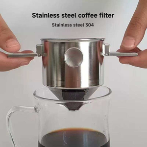 Filtro de Café Plegable de Acero Inoxidable Ecológico, Soporte Portátil para Café y Té - Product Image 1
