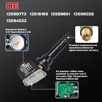 Système de surveillance de la pression des pneus TPMS Capteur 433 MHz pour Calillac GMC Malibu Silverado 13598773 13516165 1358960 13506028 13594222