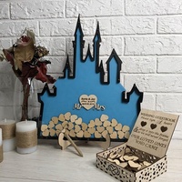 Cadre de cœur en bois créatif bricolage moderne pour décorations de fête de mariage et livre d'or signe-in fabriqué à la main à partir de bois