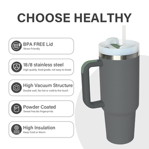 Vaso Térmico de Acero Inoxidable de 40 oz con Recubrimiento en Polvo y Logotipo Personalizado, <span class=keywords><strong>Taza</strong></span> de Café de Viaje <span class=keywords><strong>Negra</strong></span> - Product Image 5