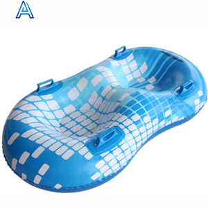 Bouée gonflable <span class=keywords><strong>double</strong></span> en PVC épais et robuste avec poignées, traîneau à neige pour enfants et adultes - Product Image 2