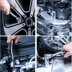 Wholesale 12 in 1 Combination Set Vanadium Steel Torque <b>Ratchet</b> Wrench 1/4 "3/8" 1/2 " Universal Vehicle Cycle <b>Socket</b> Kit - Product Image 5