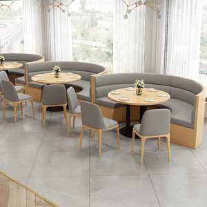 <span class=keywords><strong>McDonald</strong></span>-Banco de cuero de lujo para asientos, juego de sillas para hoteles, restaurantes, comedor al aire libre, café de mármol de grado comercial - Product Image 5