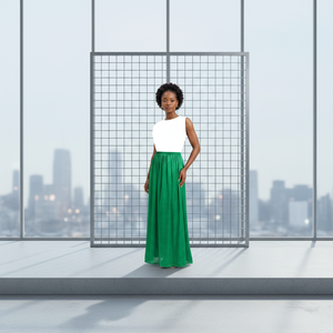 Robe somalienne Hanaan <span class=keywords><strong>Bati</strong></span>, jupe longue verte fluide, coupe évasée, tissée, unie, pour femme, taille élastique, style décontracté ethnique - Product Image 2