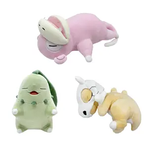 Wholesale Cartoon & Anime Peripherals Kids Gift Kawaii Pokemoned Sleeping Cubone Stuffed Plush Toy Good Holiday Gift for Friends