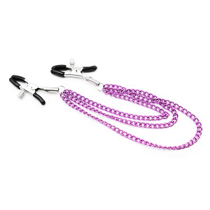Pinces à lait pour mamelon à chaîne en métal Pinces de massage du sein réglables Contraintes Adulte Flirter Teasing Gadgets érotiques Bdsm Sex Toys - Product Image 5