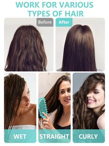 Cepillo para el cabello multicolor, personalizado de fábrica OEM, con ventilación, de PP, nailon y paja de trigo, para peinar y definir rizos, para cabello voluminoso y ondulado, reutilizable - Product Image 5