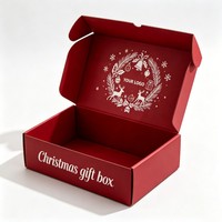 Caja de Cartón Corrugado para Ropa de Estilo Elegante Personalizada, Caja de Regalo de Navidad con Laminación Mate para Envío