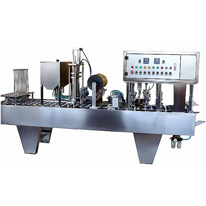 Plastic digital control paper cup mineral water cup filling and sealing machine