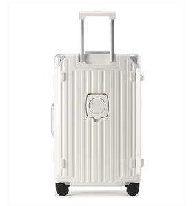 Ensemble de bagages durs PC couleur unie à la mode avec porte-gobelet <span class=keywords><strong>valise</strong></span> à main USB Charge coffre sac à bagages - Product Image 5