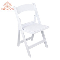 Chaises pliantes en résine blanches et noires pour événements, mariages, hôtels, chaises pliantes en plastique pour jardin Wimbledon, vente en gros
