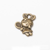 Amuleto del Zodiaco Chino, Colgante de Animal en Aleación de Zinc con Acabado Bronce Antiguo para el Año Nuevo Lunar, Adornos para Sobres Rojos