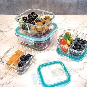 Boîte à lunch carrée cloisonnée de 490ml, peut être chauffée au micro-ondes, adaptée pour apporter des repas <span class=keywords><strong>en</strong></span> <span class=keywords><strong>semaine</strong></span> - Product Image 5