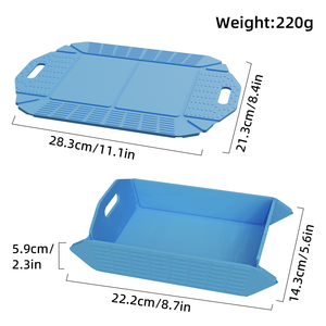 Multi-Functional Foldable Plastic Cutting <b>Mat</b> With Handles Non-Slip Oil Proof Food Grade Reusable Washable Durable Rectangle <b>Mat</b> - Product Image 5