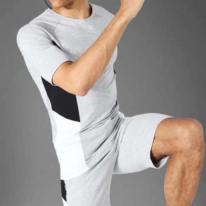 Breathable Men's Fashion Short <b>Tracksuits</b> with Pattern Design Two-Piece Set for Summer Jogging - Product Image 5