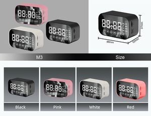 2025 nóng bán đa chức năng thông minh Loa không dây đồng hồ báo thức FM Đài phát thanh thẻ TF báo lại <span class=keywords><strong>Mini</strong></span> kỹ thuật số cho Type-C USB - Product Image 5