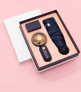 Yaz düğün hediyelik eşya promosyon hediyesi mini fan ve misafirler için şemsiye hediye seti girlfriends doğum günü partisi erkek hediye - Product Image 2