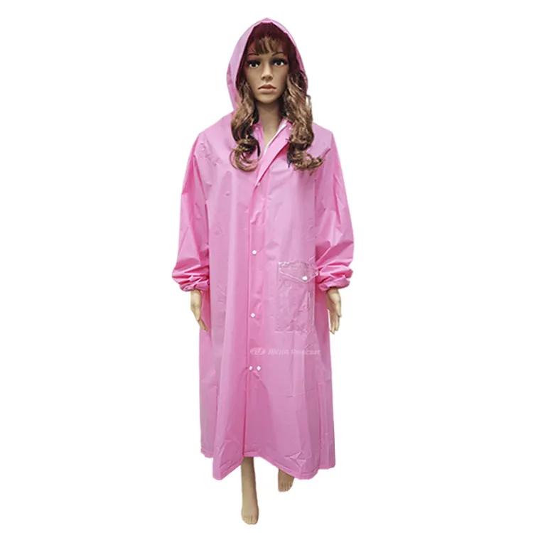 Sıcak satış 2024 moda özel baskı yetişkin su geçirmez yağmurluk ceket kadın yürüyüş EVA siyah yağmurluk erkekler için