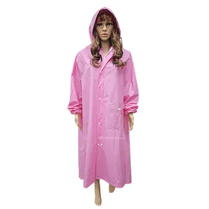 Penjualan terlaris 2024 mode cetak Khusus dewasa tahan air jaket jas hujan wanita Hiking EVA jas hujan hitam untuk pria