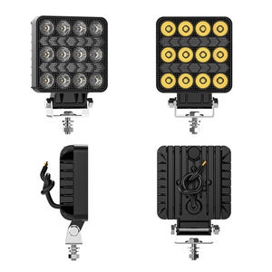 Luz de Trabajo LED Cuadrada de 4 Pulgadas para Vehículos Todoterreno, Montaje en Techo, Luz Blanca y Amarilla, Control de Interruptor de Corriente Continua - Product Image 1