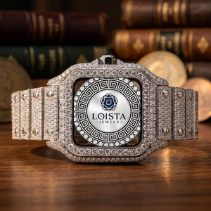Reloj de Moissanita con Incrustaciones de Diamantes de Imitación, Estilo Hip Hop, Calidad de Exportación, para Ropa Urbana, Eventos Musicales y Fiestas, Disponible a un Precio Accesible, LOISTA - Product Image 3