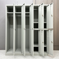 Armario Metálico Resistente de 4/6 Puertas para Almacenamiento de Ropa, Casilleros de Acero Laminado en Frío para Vestidores, Gimnasios y Trabajadores
