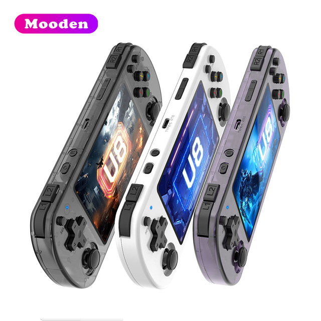 F U8 4 Inch Handheld Retro Video Game Console Open Source 64G 15000+ Games PSP Compatible Game Player