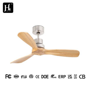 Ventilateur de plafond moderne de conception nouvelle, 52 pouces, moteur CC sans balais (BLDC), sans éclairage, avec télécommande et ventilateur à trois pales en bois - Product Image 4