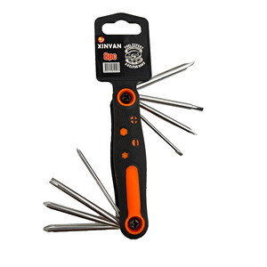 Set di 8 <span class=keywords><strong>Chiavi</strong></span> Pieghevoli Multifunzione Metriche Fai-da-Te in Acciaio al Cromo Vanadio con Manico in ABS Finitura Opaca Garanzia di 3 Anni - Product Image 1