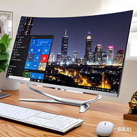Ordinateur de jeu tout-en-un avec écran incurvé 23,8/27 pouces, processeur Core i5, 8 Go de RAM, SSD 256 Go, PC de bureau complet pour jeux
