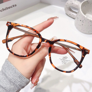 Anti Blue Light Semi Titanium Eyeglass <b>Frames</b> Square Unisex <b>Large</b> <b>Frame</b> Myopia Glasses Eye Protection UV 400 - Product Image 3