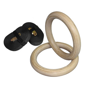 Anneaux de gymnastique TOP Gymnastics Fitness, ensemble d'anneaux en bois de 28 mm pour entraînement à domicile et exercices de traction en intérieur - Product Image 3