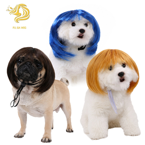 Divertida Peluca Rizada para Perro, 11 Colores Vibrantes, Correa Ajustable para la Barbilla, Peluca Sintética para Disfraces de Mascotas en Festivales - Product Image 1