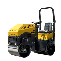 Compacteur vibrant à double tambour de 1,5 tonne à entraînement hydraulique complet pour la réparation routière