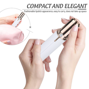 Strumento di rimozione elettrico portatile da donna Mini Trimmer Wireless sopracciglio <span class=keywords><strong>naso</strong></span> capelli 2-in-1 Mini rasoio per rossetto - Product Image 3