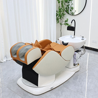 Sillón de Lavacabezas Moderno de Lujo C100, Multifuncional, con Masaje Corporal Completo, Reposapiés Ajustable, Control de Tiempo, Unidad de Lavado de Cabeza para Salón