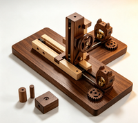 Kit de modèle d'engrenage mécanique en bois, jouet éducatif STEM à assembler soi-même, décoration de bureau, cadeau pour adultes
