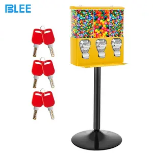 Cheap Large Square Adjustable Candy Pinball Vending Machines Gumball Dispenser Vending Iron Machine for Business Commercial