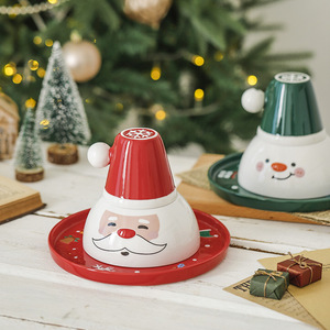 Nouveau ensemble <span class=keywords><strong>de</strong></span> <span class=keywords><strong>vaisselle</strong></span> en céramique créatif bol à soupe en <span class=keywords><strong>porcelaine</strong></span> et tasse à riz pour un usage domestique <span class=keywords><strong>vaisselle</strong></span> <span class=keywords><strong>de</strong></span> <span class=keywords><strong>noël</strong></span> - Product Image 4