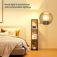 Lampes sur pied avec étagères, lampe sur pied moderne à 3 niveaux avec ampoule LED 3CCT, lampe sur pied d'exposition pour chambre à coucher, bureau, rangement