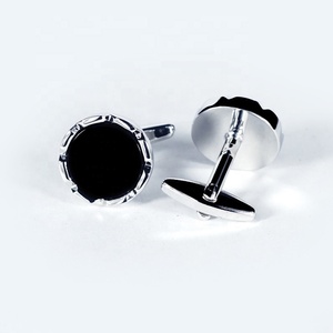 Đen Onyx đá Cuff liên kết cho nam giới Đen Agate đá cổ áo nút Khuy măng sét tùy chỉnh Khuy măng sét cho nam giới Khuy măng sét cho nam giới sang trọng - Product Image 6