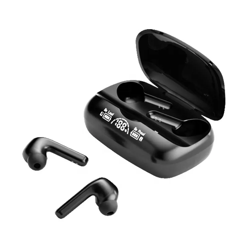 Lonvel Earbud Nirkabel BT 5.0 Mikrofon Panggilan Binaural Headset TG04 Earphone Olahraga Tws Baru dengan Layar Digital