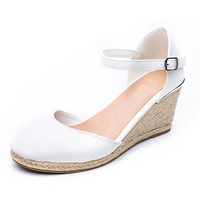 2023 personnalisé en gros mode microfibre supérieure femmes sandales espadrilles compensées
