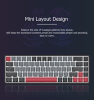 Keyboard Mekanik Gaming Full Bloody Aula Mini Wireless Keycaps Royal Kludge RK837 RK G68 3 Mode RGB 60% Switch PCB Gamer