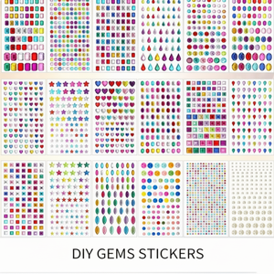 Adesivo gioiello in cristallo epossidico 3D TY31 adesivo per viso decorativo - Product Image 1