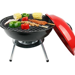 <span class=keywords><strong>Barbecue</strong></span> portable au charbon de bois de 14 pouces <span class=keywords><strong>pour</strong></span> camping en plein air avec couvercle à verrouillage 3 points <span class=keywords><strong>pour</strong></span> la conservation de la chaleur - Product Image 2