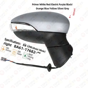 Автомобильные аксессуары наружная Боковая дверь правое зеркало заднего вида в сборе для Ford Fiesta 2009-2017 автомобильное зеркало в сборе 6 линий (8 отверстий/10 отверстий) - Product Image 4