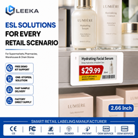 Etiqueta de Precio ESL Bluetooth de 2.66 Pulgadas LEEKA con Gestión en la Nube para Tiendas de Abarrotes y Supermercados, Fabricante OEM ODM, CE FCC RoHS