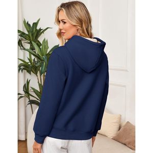 Sudadera con Capucha para Mujer, Forrada de Sherpa, Cálida para Invierno, con Bolsillos, 420gsm - Product Image 4